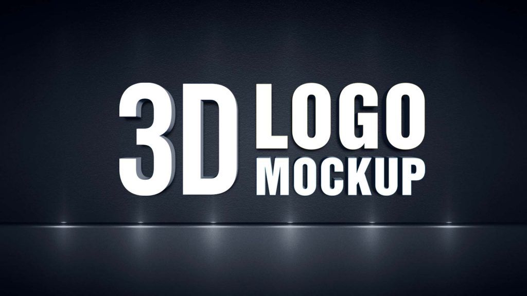 3D Logo Mockup Design Elegant-Background