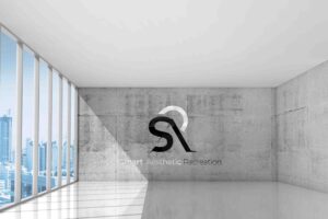 3D Logo Mockup Design abstract modern architecture background