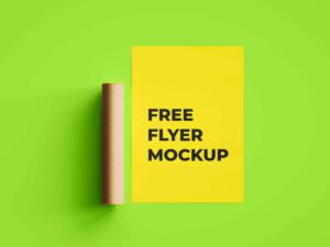 A4 Flyer Mockup PSD Free Download