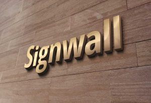 3D wall logo mockup PSD free download