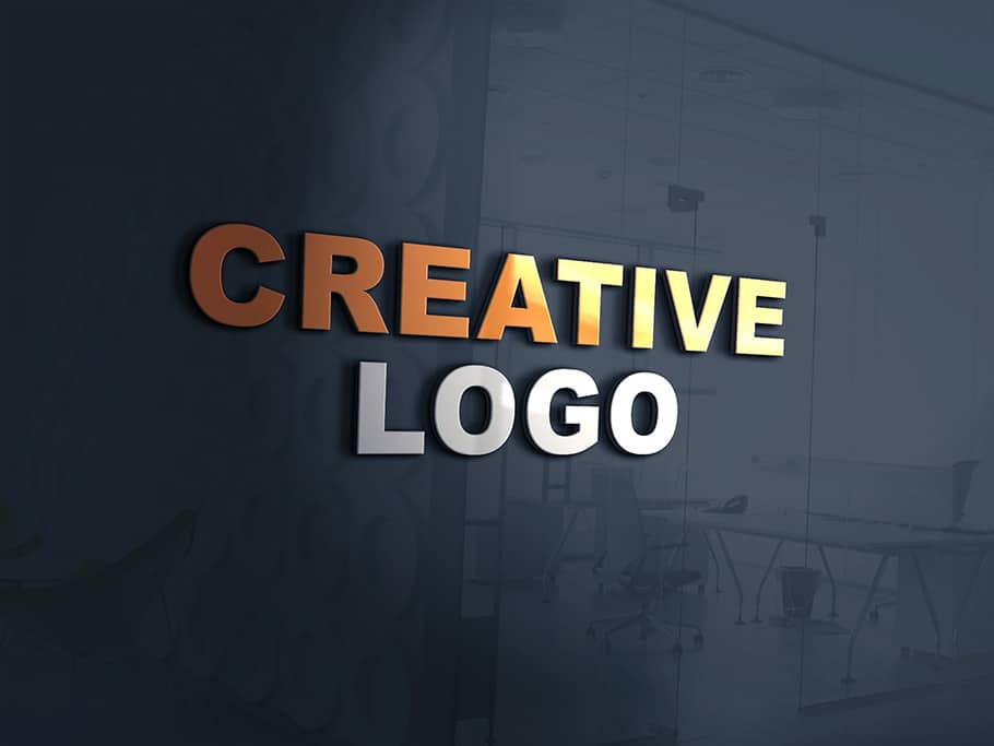 3D Wall Logo Mockup PSD Free Download - Rakib Dewan