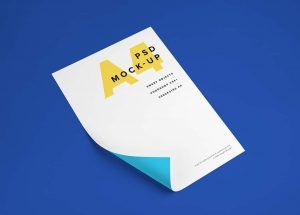 A4 size flyer mockup Free Download