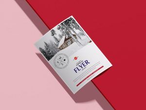 A4 size flyer mockup Free Download