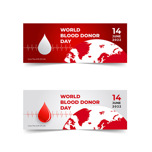 World Blood Donor Day Cover Design Template
