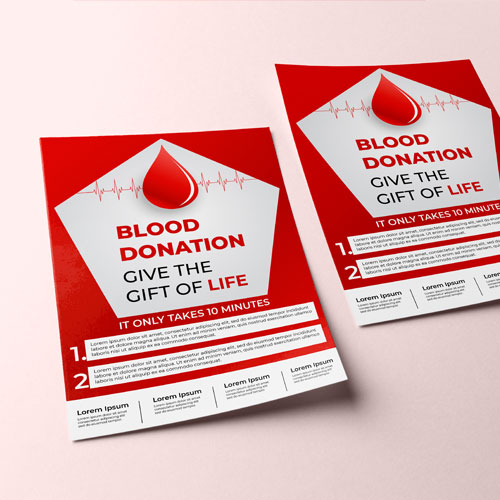 Vector World Blood Donation Day Flyer Design Template
