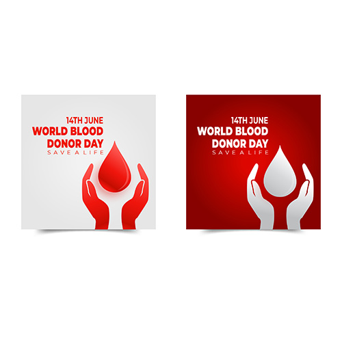 Vector World Blood Donation Day Banner Design Template
