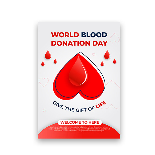 World Blood Donor Day Flyer Design Template